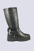 Bota Montaria Biker Boots Cano Alto Marrom Moda Europa