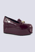 Mocassim Feminino Plataforma Veniz Bordo Oxford Hashem - HaShem