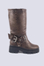 Bota Montaria Biker Boots Cano Alto Marrom Moda Europa na internet