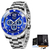 Lige relógios masculinos top marca de luxo relógio de aço inoxidável casual - loja online