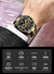 Lige relógios masculinos top marca de luxo relógio de aço inoxidável casual na internet