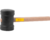 Martelo de borracha 80 mm, cabo em madeira, preto, VONDER - comprar online