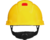 Capacete aba frontal amarelo, com catraca, H-702, HB004732424, 3M