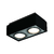 Plafon de Sobrepor Box Retangular Duplo 21,9x11,6x11,6cm Alumínio Preto - Newline IN40132