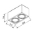 Plafon de Sobrepor Box Retangular Duplo 21,9x11,6x11,6cm Alumínio Branco e Preto - Newline IN40132 na internet