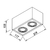 Plafon de Sobrepor Box Retangular Duplo 21,9x11,6x10,5cm Alumínio Branco e Preto - Newline IN41142 na internet