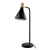 Luminária de Mesa Horn 49x18cm Metal e Madeira Preto - Casual Light Studioluce QLM1064-PT