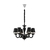 Lustre Atalia Metal Cromado e Cristal Preto - Mantra 30222