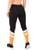 Calça Legging e detalhe amarelo Fitness Preto Com listras Branco | REF: LC32 - MB Moda e Acessórios