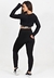 3 Peças Calça Legging + Top + Cropped de Telinha Preto com Elásticos Conjunto Fitness | REF: CCA9 - MB Moda e Acessórios