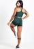 Short + Cropped Elástic Verde Militar Conjunto Fitness | REF: FRD7 - MB Moda e Acessórios