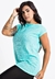 Blusa Turquesa Fitness Tela Manga Curta | REF: BLMC1 - MB Moda e Acessórios