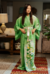 KIMONO ANTIGUO JAPONES VERDE CON FLORES - comprar en línea