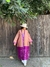 Kimono seda ikat rosa con morado - comprar en línea