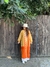 Kimono seda Ikat amarillo con naranja en internet