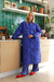 QUILTED SILK COAT AZUL en internet