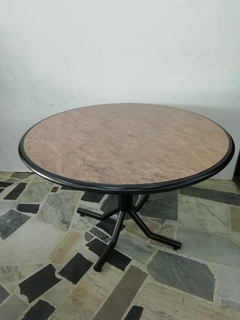 Mesa de formica redonda borde laqueado - comprar online