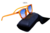 Óculos de Sol Oron Quadrado Lou Laranja Translucido (Unissex) na internet