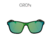 Óculos de Sol Oron Quadrado Esportivo Espelhado Polarizado Optimus Preto Fosco C/Verde (Unissex) - comprar online