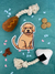 Cachorro GoldenDoodle - Nigucin - Adesivos Decorativos