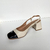 Slingback Gabrielle salto bloco bicolor - comprar online