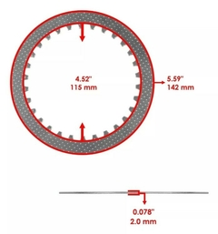 Pastas Clutch Junta Yamaha Xvs1100 V-Star 1100 99-09 en internet