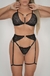 Conjunto Strass com Liga Preto - Libby Sex Shop