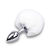 Plug em Metal Pompom Branco P