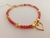 PULSEIRA PEDRA NATURAL JADE ROSA PING CORAÇAO VAZ - comprar online