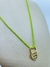 COLAR ELO CARTIER VERDE PINGENTE CADEADO AMOR ETERNO