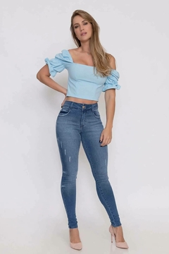 Calça Jeans Feminina Skinny Biotipo Cintura média