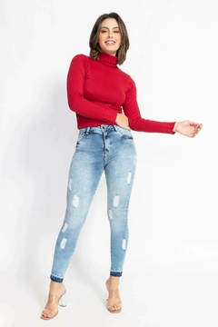 Calça Jeans Feminina Skinny Midi Biotipo Cintura média