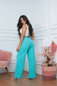 Calça Pantalona Turquesa - comprar online