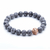 Pulseiras Leão Jasper com Contas - Prata Sólida - comprar online