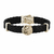 Pulseira de Couro Lobo em Prata - comprar online