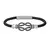 Pulseira de Couro Infinity em Prata - Atolyestone Brasil