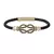 Pulseira de Couro Infinity em Ouro 18K