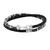 Pulseira de Contas Jasper Heishi e Couro em Prata - comprar online