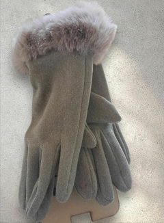 Guantes Gamuza c/ detalle simil piel - PBM Estetica