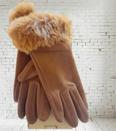 Guantes Gamuza c/ detalle simil piel - comprar online