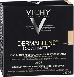 Vichy Dermablend Covermate Polvo Compacto SPF 25 Tono 25 Nude 9.5 g