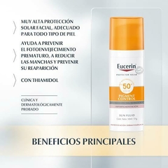 Eucerin Protector Solar Facial Pigment Control Sun Fluid FPS 50+ Anti-Manchas 50 ml - comprar en línea