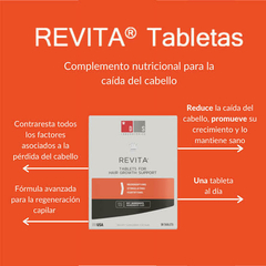 DS Laboratories Revita Anticaída 30 Tabletas Complemento Alimenticio para el Cabello - Dermatológica Blanco