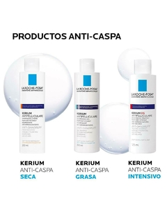 La Roche-Posay Kerium Anti-Caspa Grasa Shampoo en Gel 200 ml - Dermatológica Blanco