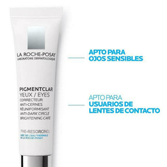 La Roche-Posay Pigmentclar Contorno de Ojos Antiojeras 15 ml - Dermatológica Blanco