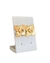 Brinco com design de flor escovada, folheado a ouro 18 K