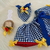 Kit Festa Junina Bebê Xadrez Azul Royal 0 a 12 Meses - loja online