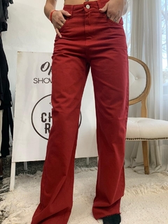 Jean Wide Leg Red Velvet - comprar online