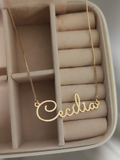 Colar Nome Cecília Personalizado Semijoia