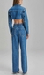 CALÇA JEANS WIDE LEG HIGH COM CUT OFF - comprar online